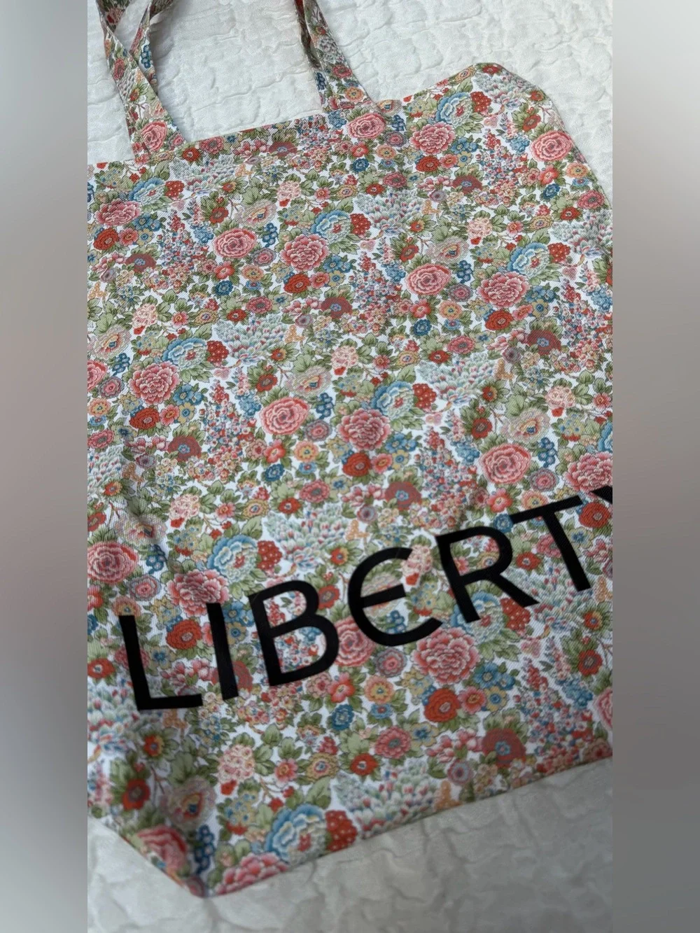 Liberty London Elysian Day Cotton Floral Print Cotton Tote